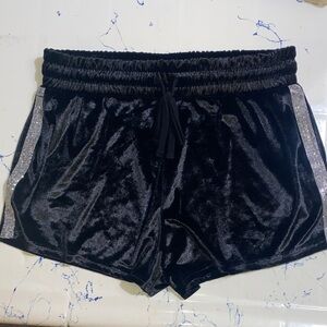 Derek Heart Black Velvet Athletic Shorts